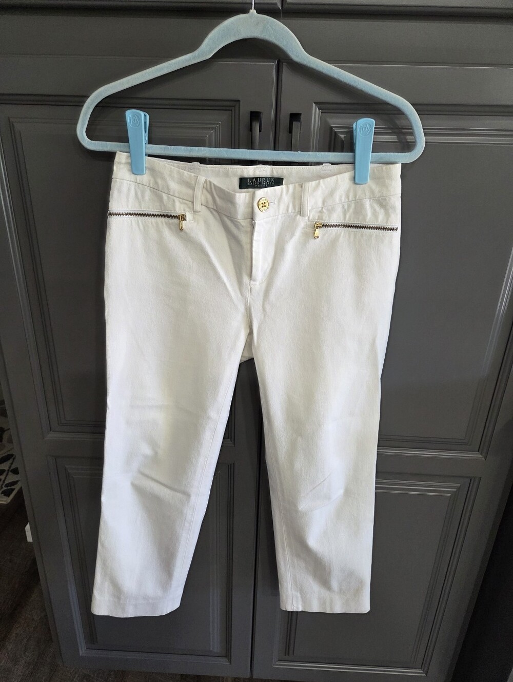 Ralph Lauren Petite 2 Crop White Jeans